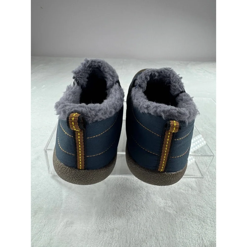 Fujeak Waterproof Snow Shoes‎ Women's 5.5  36 Blue Fur Lined Slip-On Winter